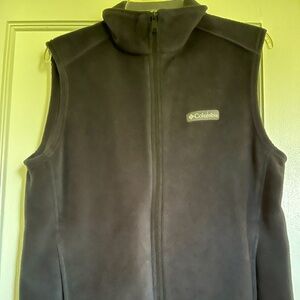 Men’s fleece zipper vest navy Columbia never warn
